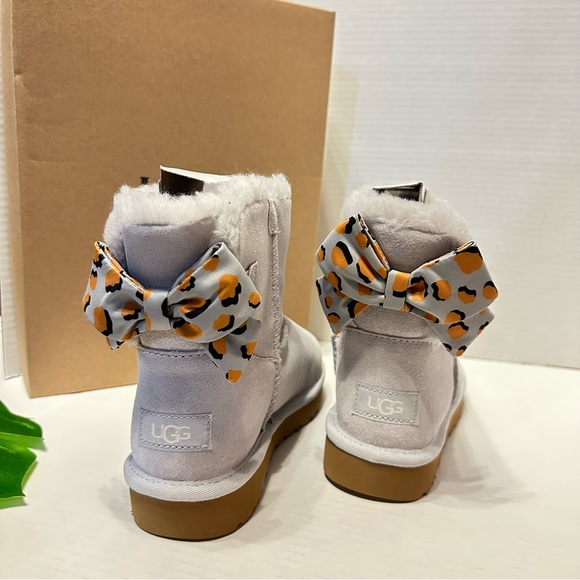 UGG Bailey Bow Retro Spot Boots Grey NEW - Picture 3 of 11